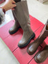 Fashionable Knee-High Back Zipper Boots